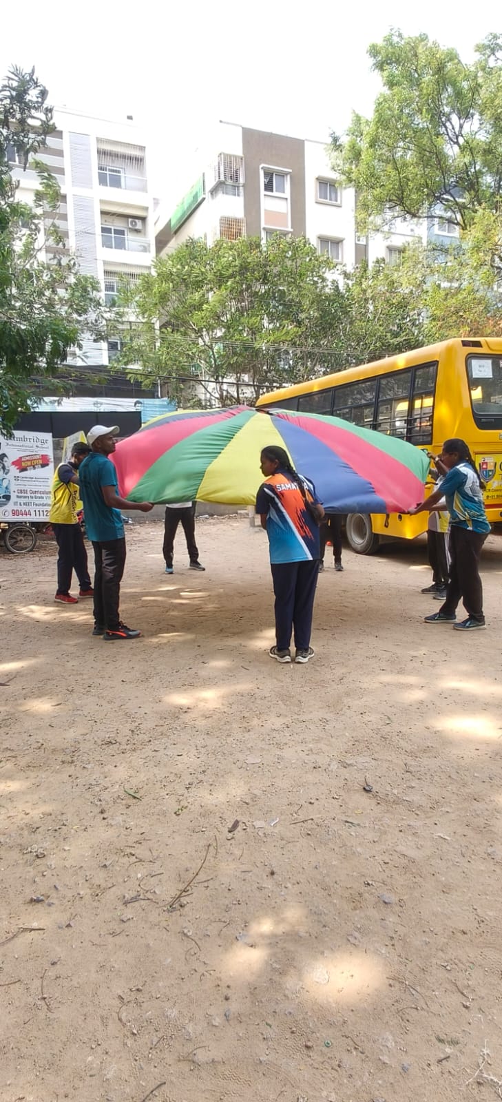 Students during training program